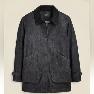 J.Crew Women's Black Denim Barn Jacket NWT Small